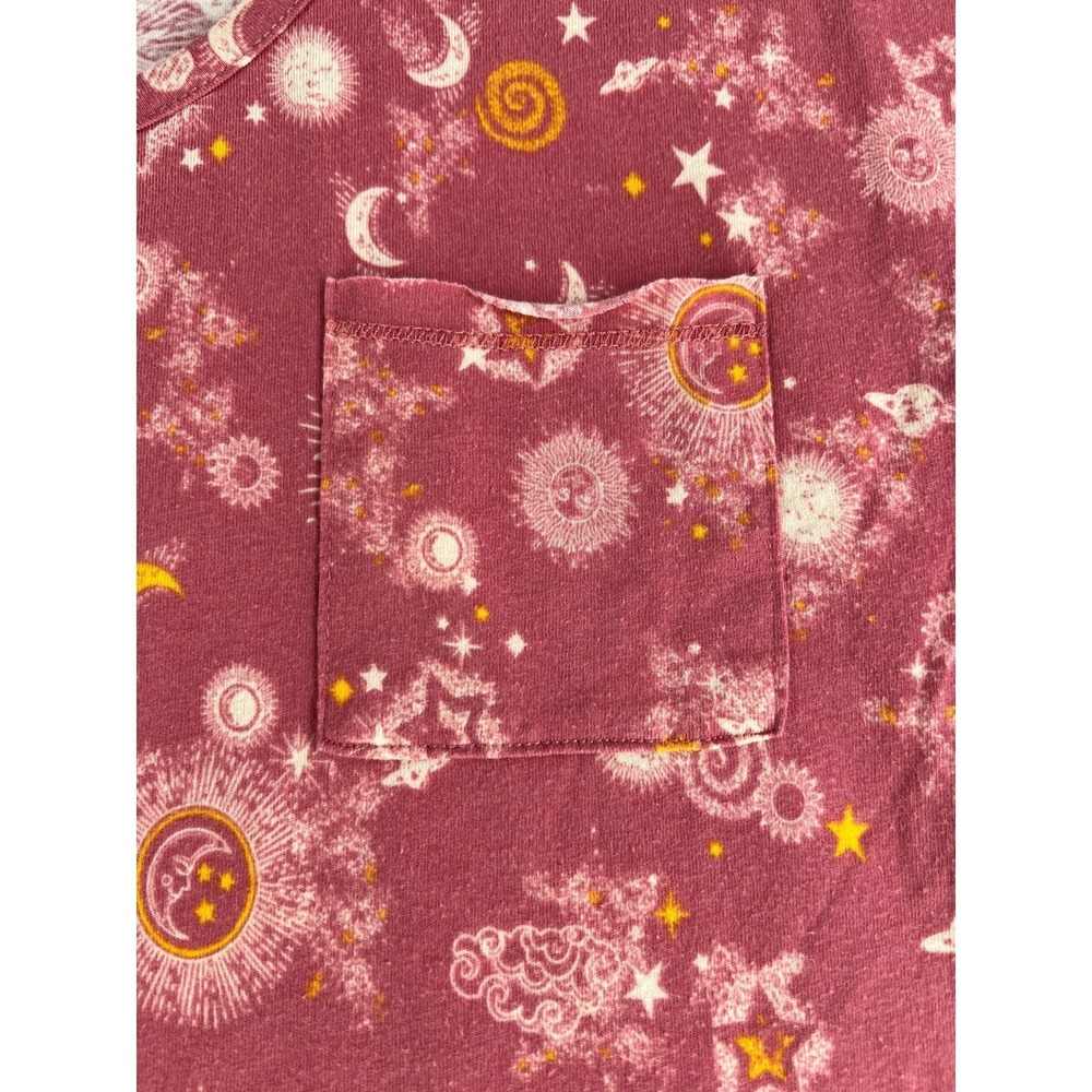 Whimsigoth Celestial Sleep Shirt Sun Moon Star Cosmic Cotton Nightgown Sleepwear - Picture 4 of 9